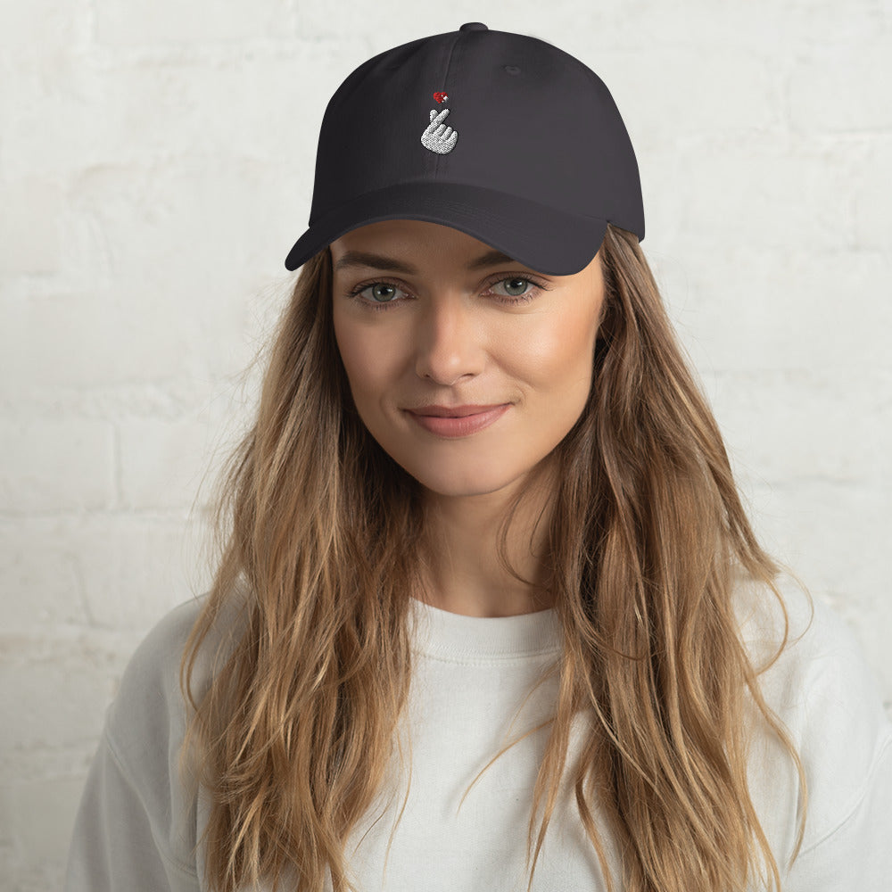 Finger Heart Embroidered Hat