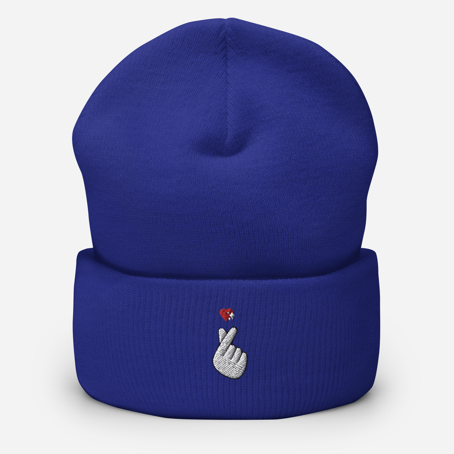 Finger Heart Embroidered Beanie