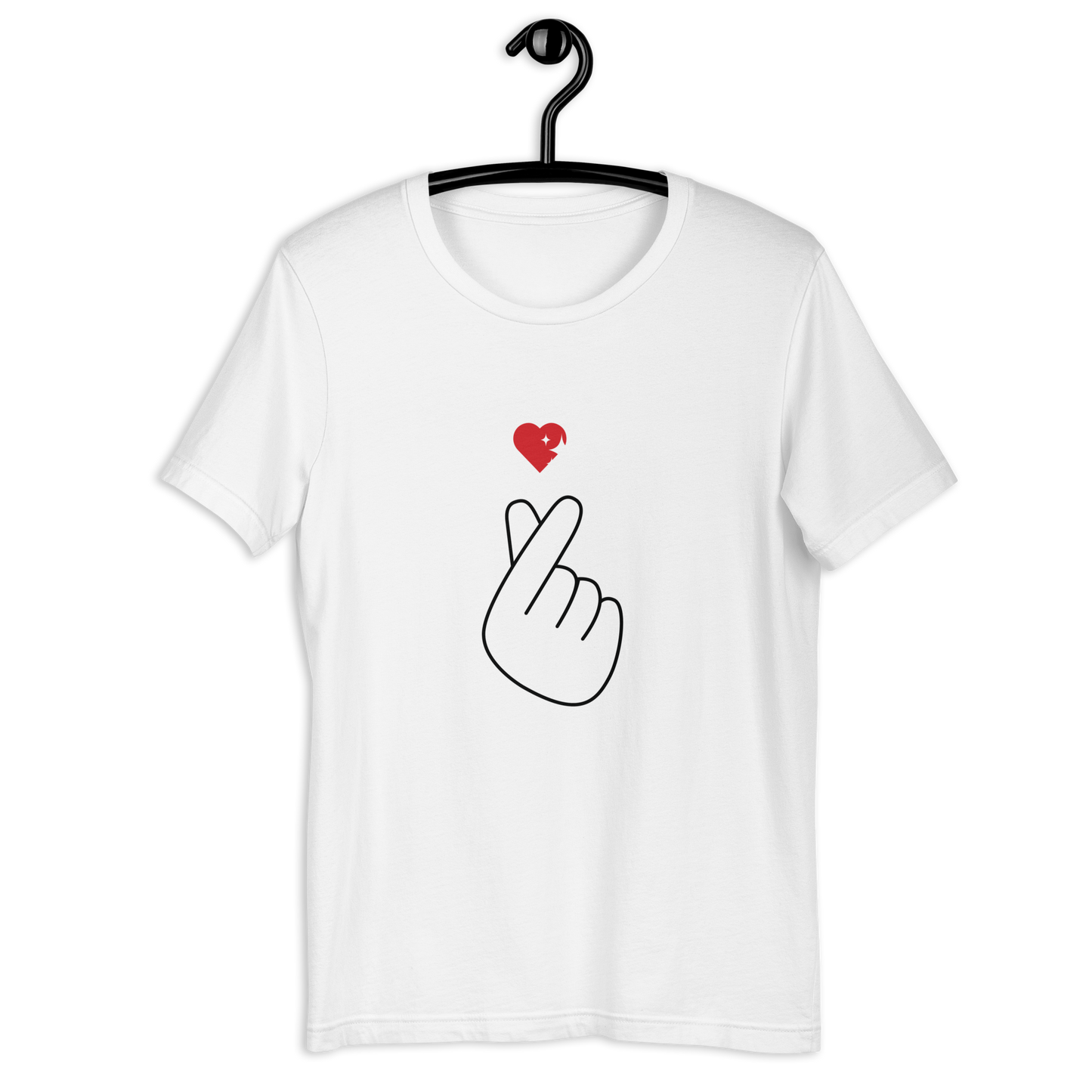 Finger Heart Printed T-Shirt